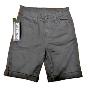 NEW w/ Tags Top Trends Womens Size 7 Black Denim Casual Shorts with Butt Lift
